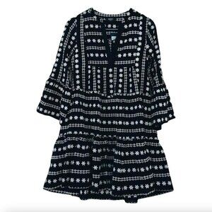 RESET Black & White Embroidered Dress NWT